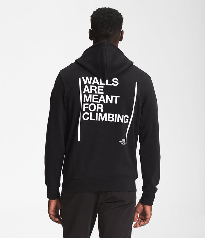 The North Face Mens Hoodie Walls Pullover 592DASYBQ - Black